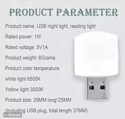 USB Mini LED Night Light Cool White USB-Pack Of 3 LED Light-thumb3