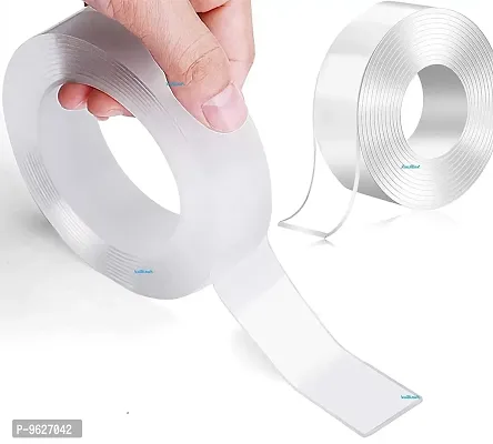 Double Sided Silicon Ivy Magic,Reusable, Washable,Waterprrof For Heavy Duty Multipurpose Mounting Adhesive Tape 30Mm, 2Mm Thickness ( Pack Of 1 )