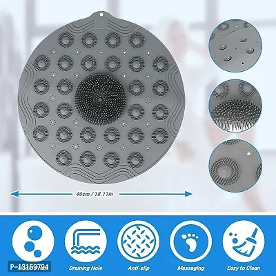 Silicone Bath Massage Mat, Shower Foot Cleaner Scrubber Foot Brush Massager Pad Pack Of 1