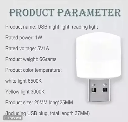 USB Mini LED Night Light Cool White USB-Pack Of 2 LED Light-thumb3