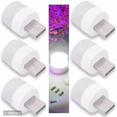 USB Mini Bulb Light With Connect All Mobile Wall Charger 6 LED Light