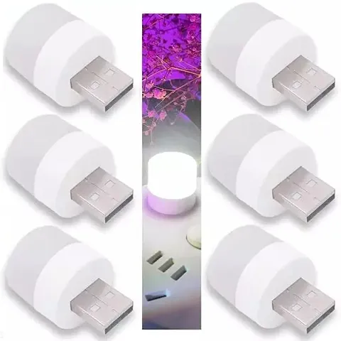 Usb Mini Bulb Light With Connect All Mobile Wall Charger 6 Led Light