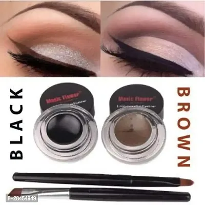 Gel Eyeliner With Brush 32gm - Brown, Black-thumb0