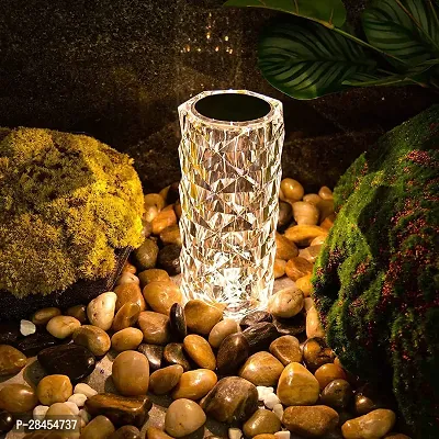 Crystal Rose Table Lamp 16 Colour LED Night Lights For Room Decoration-thumb0