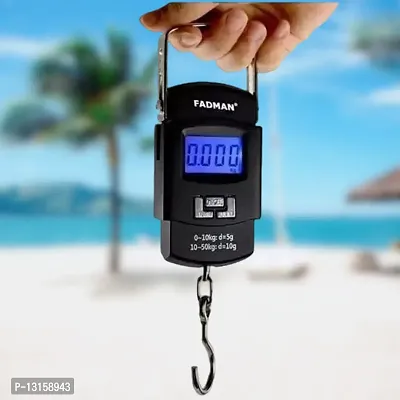 Electronic Portable Fishing Hook Type Digital LED Screen Luggage Weighing Scale, 50 Kg Pack Of 1-thumb0