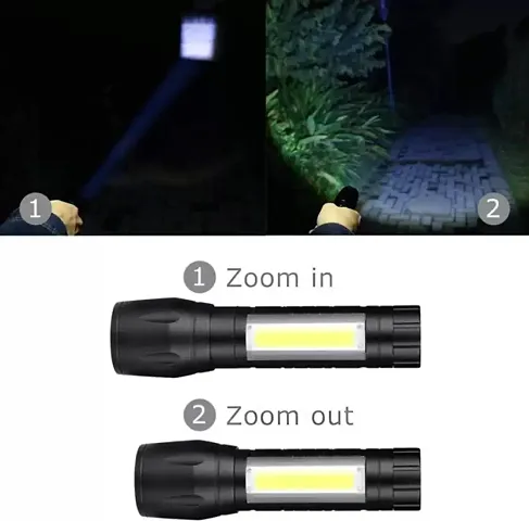 Zoomable Waterproof Torchlight LED 2 In 1 Waterproof 3 Mode Rechargeable