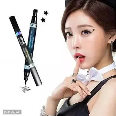 Trendy M  M 2In1 Tattoo Seal Eyeliner Tattoo Stamp Is A Unique Quick Dry, Long Lasting Eyeliner With Felt Tip On One End And Star Stamp Pack Of 2-thumb0