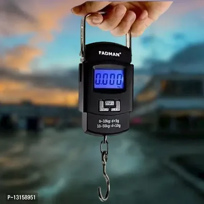 Electronic Portable Fishing Hook Type Digital LED Screen Luggage Weighing Scale, 50 Kg Pack Of 1-thumb0