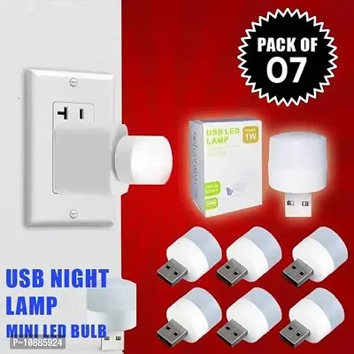 USB Mini Bulb Light With Connect All Mobile Wall Charger 7 LED Light