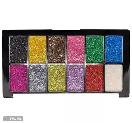 Trendy 12 Color Glitter Eyeshadow Pack Of 1