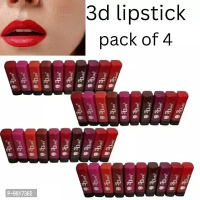 Trendy 3D Lips MIni Matte Lipstick Pack of 40 (Random Shades)