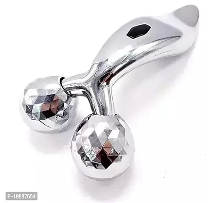 Face Body Roller Massager, 3D Roller Face Massager Y-Shape Face Lift Tool Firming Beauty Massage Body Face Massager -Silver-thumb0