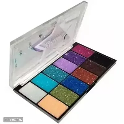 Trendy 12 Color Glitter Eye Shadow Fabulous Palette Professional Collection Full Waterproof And Smudg Proof Pack Of 1