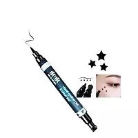 Trendy M  M 2In1 Super Double-Headed Black Liquid Eyeliner Pencil Pen Waterproof Star Heart Pack Of 2-thumb3