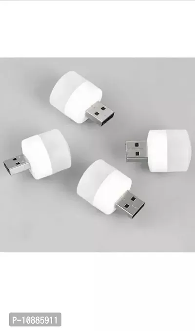 USB Mini Bulb Light With Connect All Mobile Wall Charger 4 LED Light