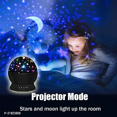 Awesome Star Master Rotating 360 Degree Moon Night Light Lamp Projector with Colors and USB Cable,Lamp for Kids Room Night Bulb (Multi Color,Pack of 1,Plastic)-thumb0