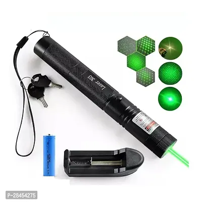 High Powered Military Burning Green Laser Pointer 650nm, Working Time Over 8000 Hours Rechargeable Green Laser-303 Pointer Party Pen Disco Light 5 Mile + Battery Shailputri (650 nm, Green)