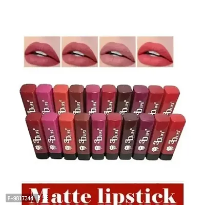 Trendy 3D Lips MIni Matte Lipstick Pack of 20 (Random Shades)