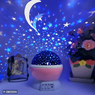 Premium Quality Star Master Rotating 360 Degree Moon Night Light Lamp Projector With Colors And USB Cable Lamp For Kids Room (Pack Of 1)