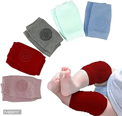 Multicolor Baby Knee Pads (Knee Socks) (Random Color , Pack Of 5)-thumb0
