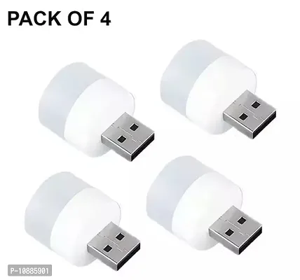 USB Mini LED Night Light Cool White USB-Pack Of 4 LED Light