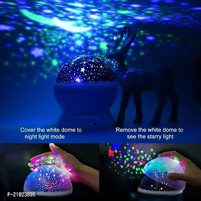 Awesome Star Master Rotating 360 Degree Moon Night Light Lamp Projector with Colors and USB Cable,Lamp for Kids Room Night Bulb (Multi Color,Pack of 1,Plastic)