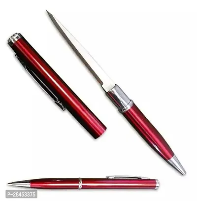 Pen Knife For Hunting Camping  Women Safety- 2 Function Multi Utility Red Knife For Royal People