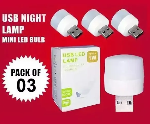 USB Night Lights Portable Home USB Atmosphere Lights LED  Pack Of 3