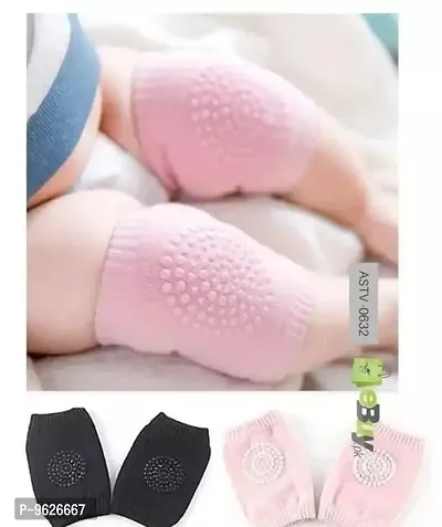 Baby Anti Slip Socks Children Short Knee-Pads (Random Color , Pack Of 2)