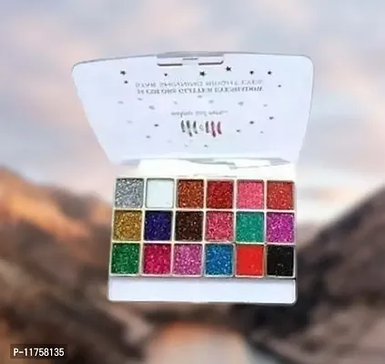 Trendy 18 Color Glitter Eye Shadow Fabulous Palette Professional Collection Full Waterproof And Smudg Proof Pack Of 1