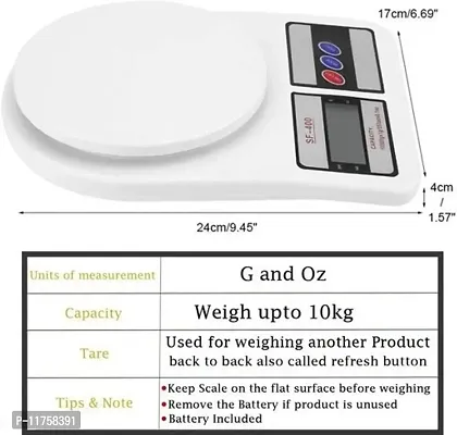 Trendy 1 Gm To 10 Kg Portable Multipurpose Round Plate Kitchen Weighing Scale-thumb3