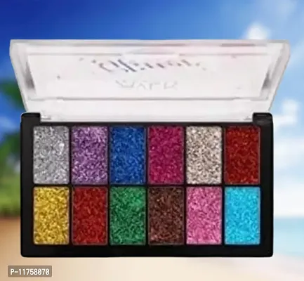 Trendy 12 Color Glitter Eye Shadow Fabulous Palette Professional Collection Full Waterproof And Smudg Proof Pack Of 1