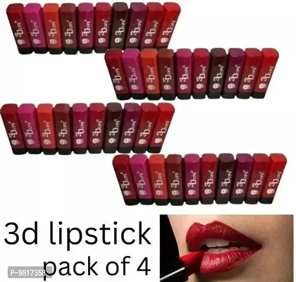 Trendy 3D Lips MIni Matte Lipstick Pack of 40 (Random Shades)