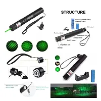 High Powered Military Burning Green Laser Pointer 650nm, Working Time Over 8000 Hours Rechargeable Green Laser-303 Pointer Party Pen Disco Light 5 Mile + Battery Shailputri (650 nm, Green)-thumb2