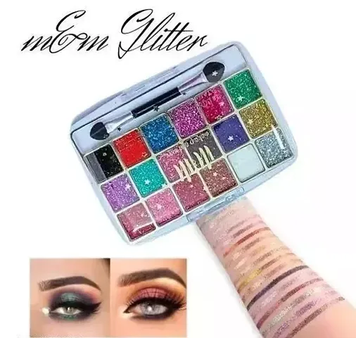 Trendy 18 Color Glitter Eyeshadow Pack Of 1