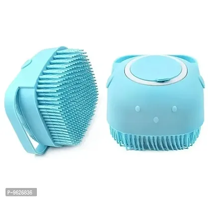 Body Bath Brush, Silicone Soft Cleaning Bath Body Brush With Shampoo Dispenser (Random Color, Pack Of 1)