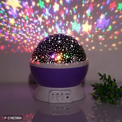 Awesome Star Master Rotating 360 Degree Moon Night Light Lamp Projector with Colors and USB Cable,Lamp for Kids Room Night Bulb (Multi Color,Pack of 1,Plastic)-thumb0