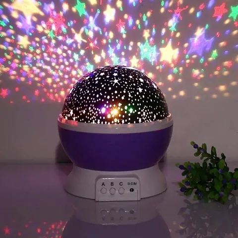 AR Mall Plastic Moon Colorful Master Star Sky Universal Night Light Kid Children Projector Lamp