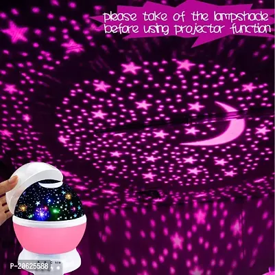 Premium Quality Star Master Rotating 360 Degree Moon Night Light Lamp Projector With Colors And USB Cable Lamp For Kids Room (Pack Of 1)