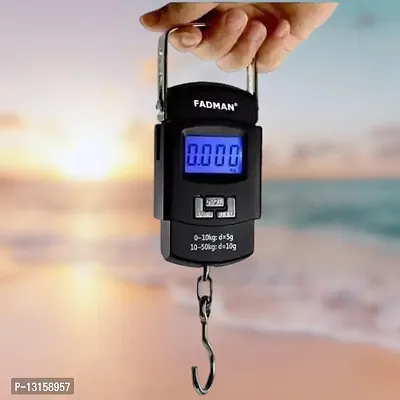 Electronic Portable Fishing Hook Type Digital LED Screen Luggage Weighing Scale- 50 Kg / 110 LB Pack Of 1-thumb0