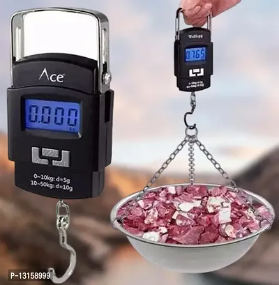 Electronic Portable Fishing Hook Type Digital LED Screen Luggage Weighing Scale- 50 Kg / 110 LB Pack Of 1