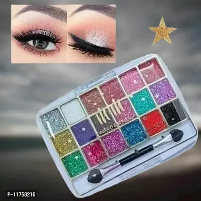 Trendy 18 Color Glitter Eye Shadow Fabulous Palette Professional Collection Full Waterproof And Smudg Proof Pack Of 1-thumb0