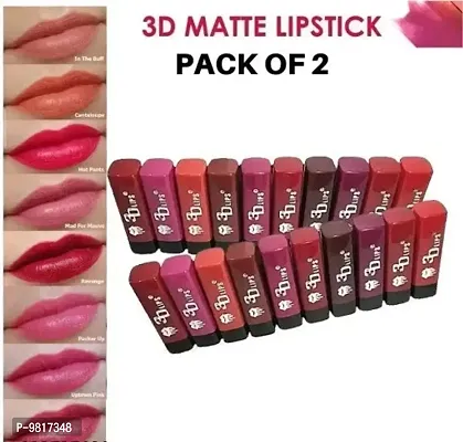 Trendy 3D Lips MIni Matte Lipstick Pack of 20 (Random Shades)