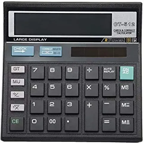 Black Financial and Business Basic Calculator (12 Digit)