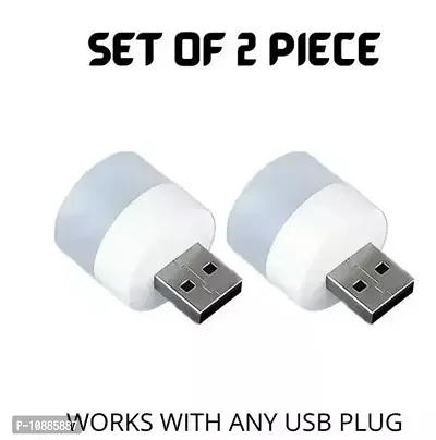 USB Mini LED Night Light Cool White USB-Pack Of 2 LED Light