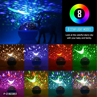 Awesome Star Master Rotating 360 Degree Moon Night Light Lamp Projector with Colors and USB Cable,Lamp for Kids Room Night Bulb (Multi Color,Pack of 1,Plastic)-thumb4