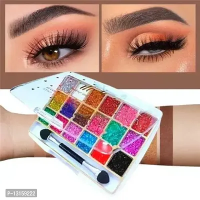 18 Colour Glitter Eye Shadow Fabulous Palette Professional Collection Full Waterproof And Smudg Proof Pack Of 1-thumb0