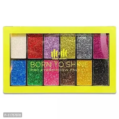 Trendy 12 Color Glitter Eyeshadow Pack Of 1