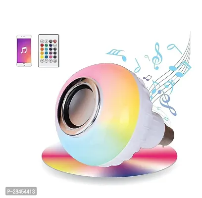 BLUETOOTH MUSICAL LED LIGHT SPEAKER COLOURFUL MUSIC PLAYER WITH REMOTE CONTROL SMART BULB (PACK OF 1)-thumb0