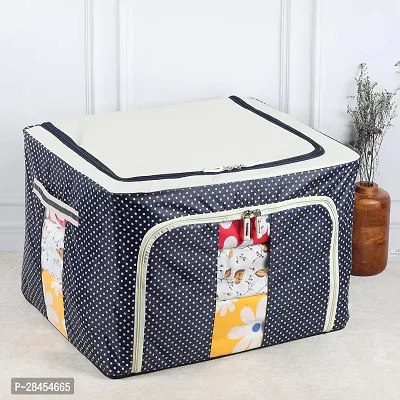 Steel Frame Double Opening Zipped Storage Organizer Bag-thumb0